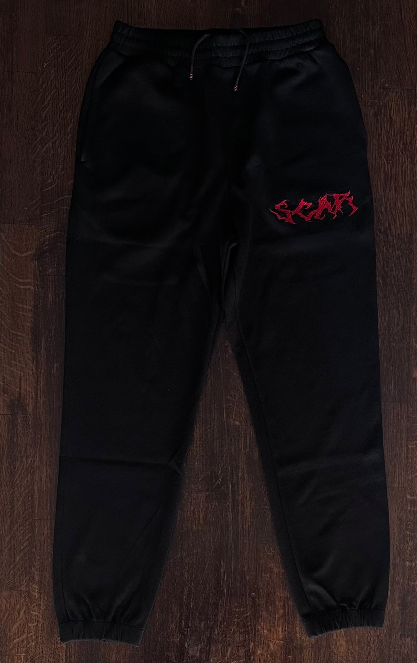 RED & BLACK SWEATPANTS - Scar shop