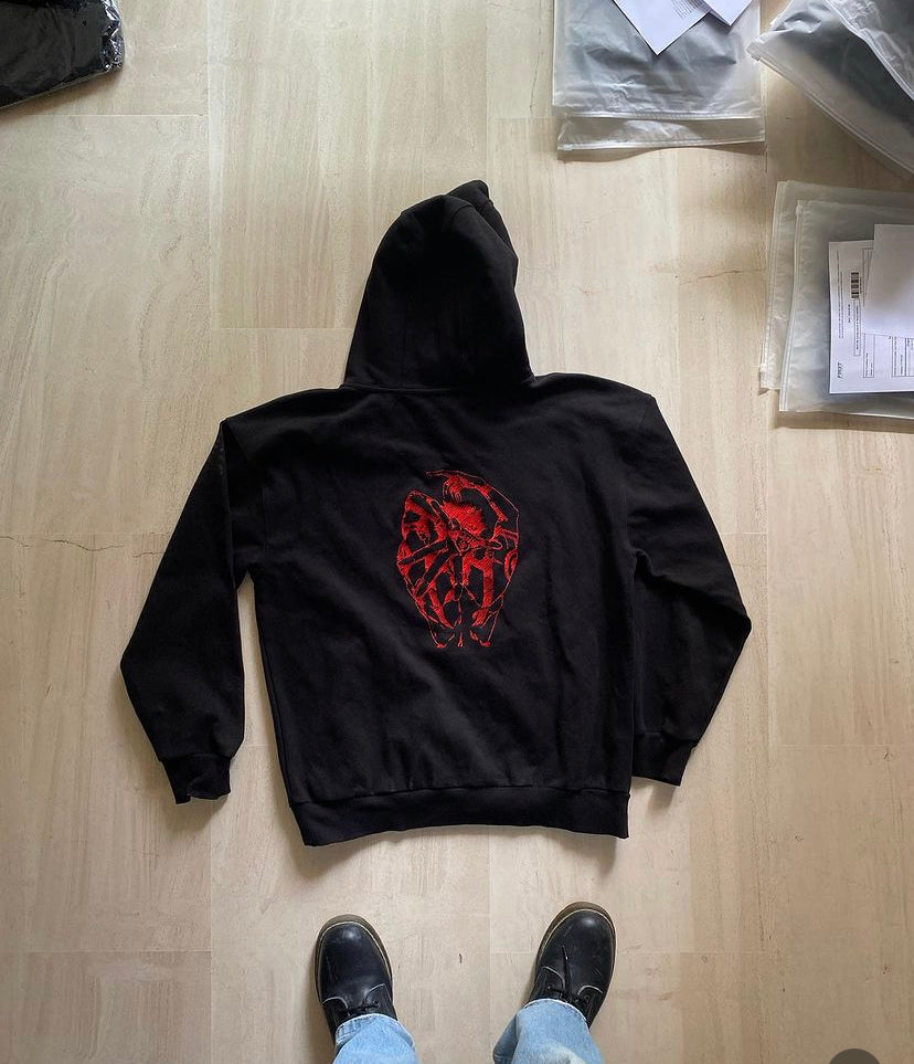 RED&BLACK HOODIE