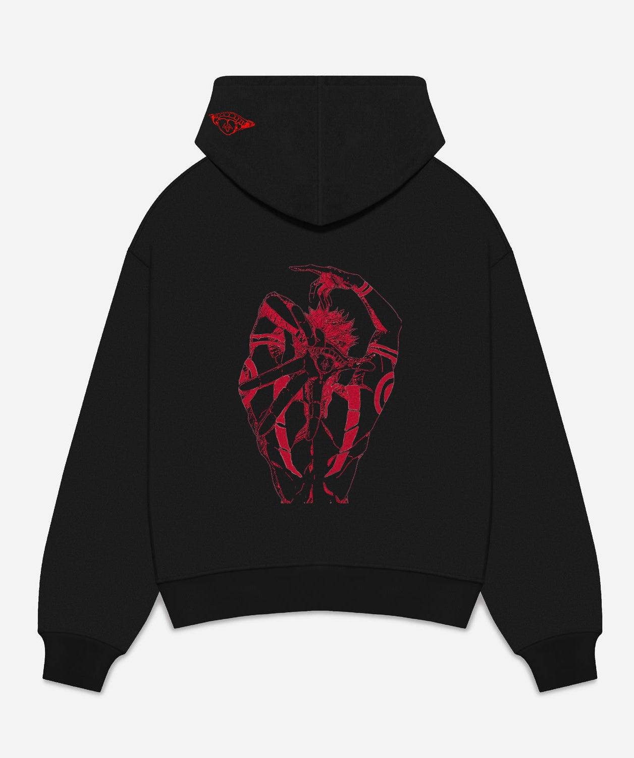 RED&BLACK HOODIE - Scar shop 