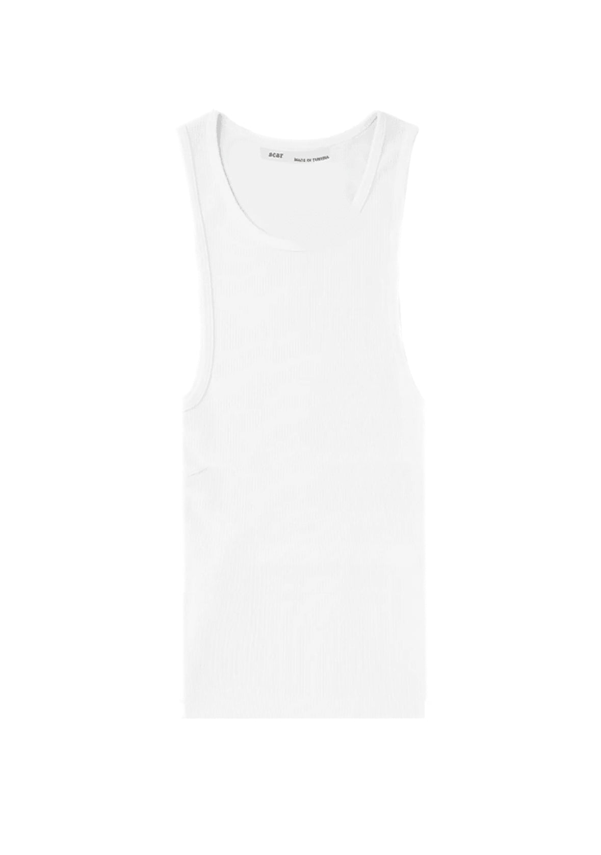 Scar white wife beater