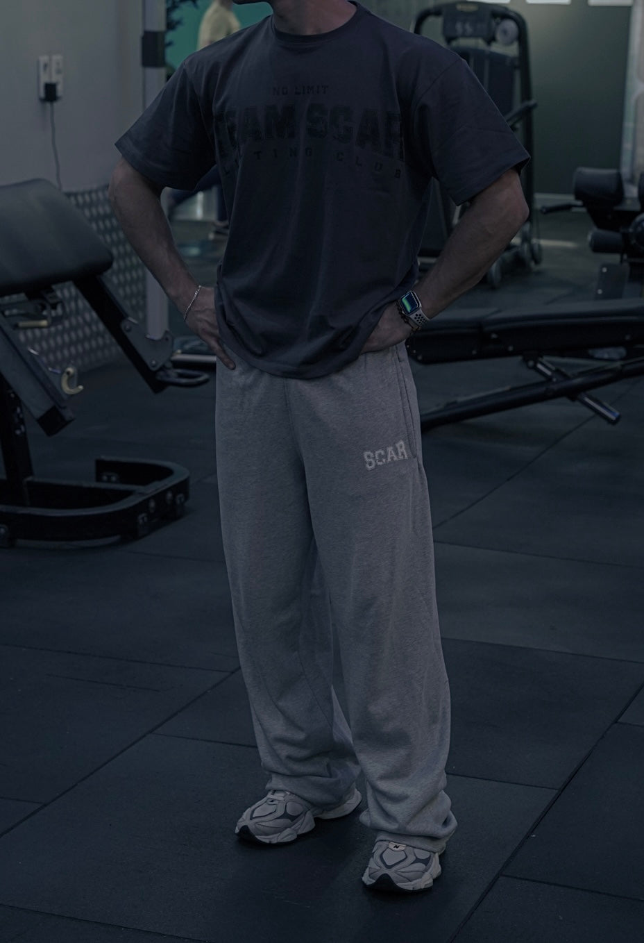 Grey sweatpants